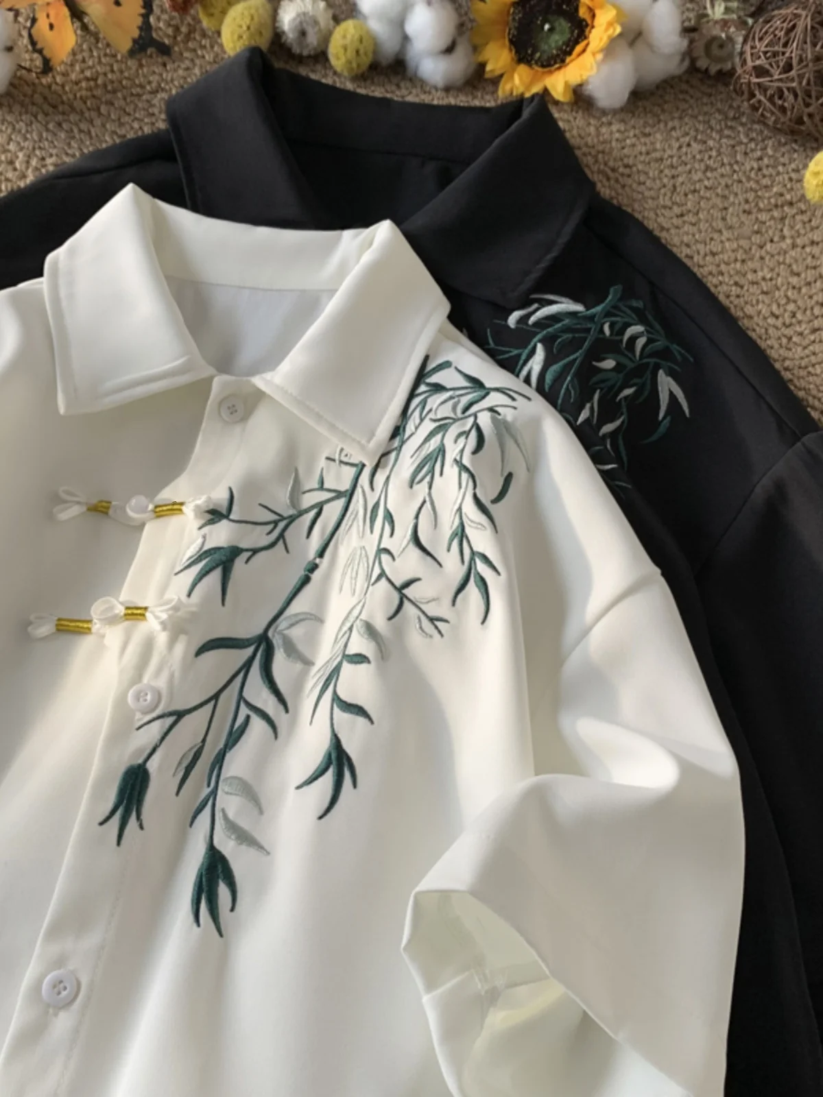 

Новая китайская тонкая летняя футболка из ледяного шелка с вышивкой, свободного кроя, для подростков, охлаждающая, модная