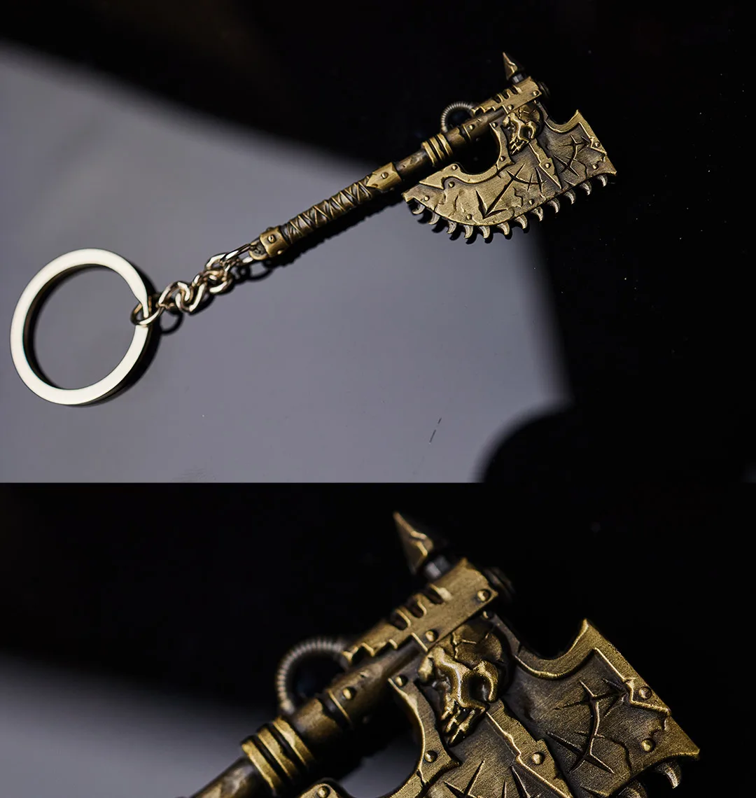 Warhammer Chaos Space Marine Chainaxe Schlüsselanhänger Starforged Weihnachtsgeschenk