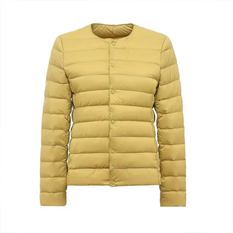 Frauen Frühlings jacke Neuankömmling koreanische Slim Fit Warm Liner Daunen mantel ultraleichte kragen lose Frau weiße Ente Daunen Parka