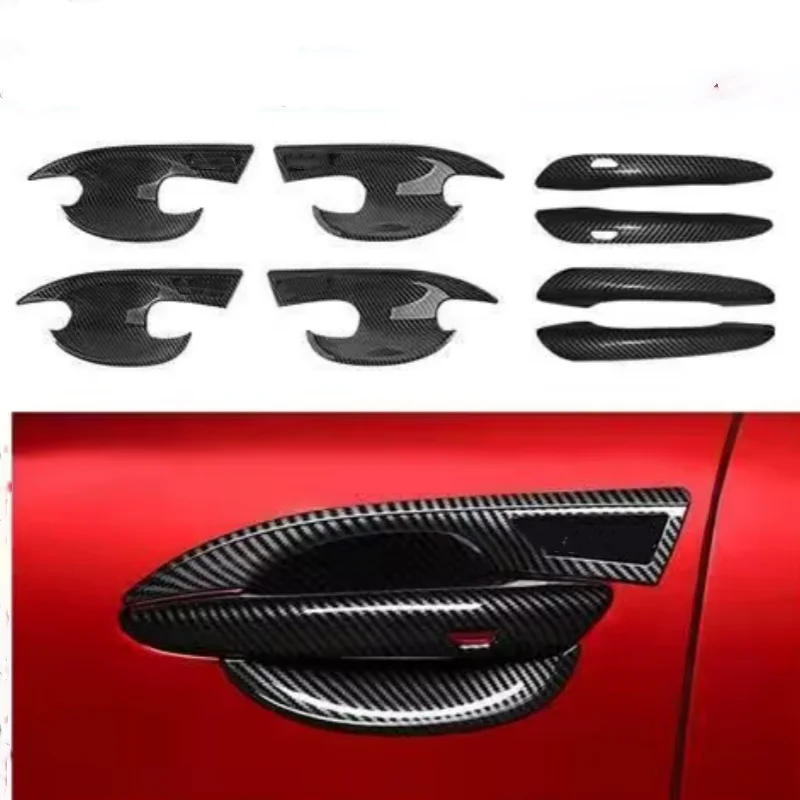 Image of Türgriffabdeckung für Mazda CX-30 2020-2023/ Mazda 3 Alexa 2019-2022 ABS Autozubehör Carbonfaser-Set Aufkleber Styling