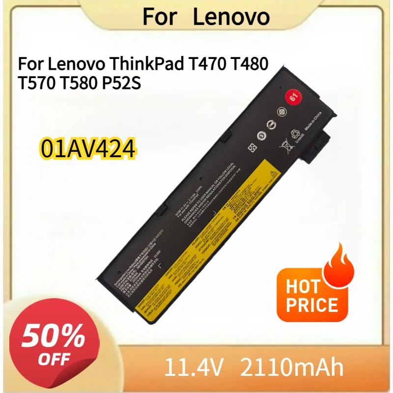 

New Laptop Battery For Lenovo ThinkPad T470 T480 T570 T580 P52S 01AV424/5