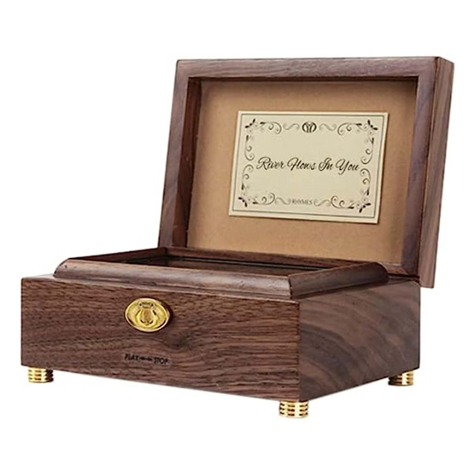 

SOFTALK River Flows in You 30 Note Single High-End Layer Solid Wood Music Box Birthday, Christmas, Valentine's Day Gift