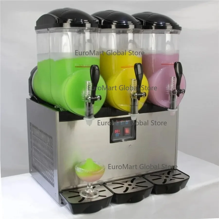 

3 Bowls Commercial Slushy Machine Slushie Machine 12L X 3 Tank Stainless Steel(depsit))