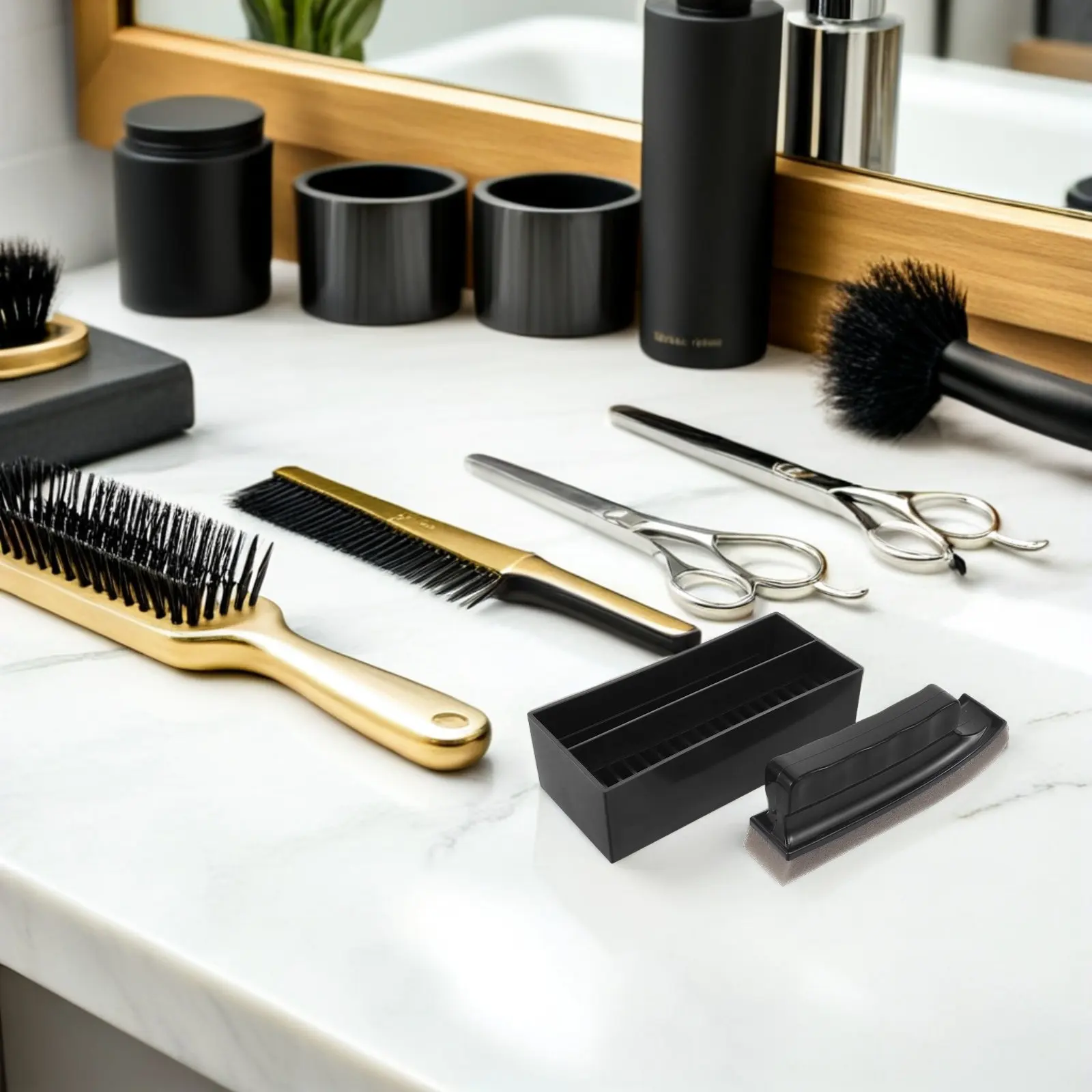 Beard Cleaning Brush Set with Sponge for Sink – Men’s Grooming Kit for Efficient Beard & Hair Trimming Cleanup