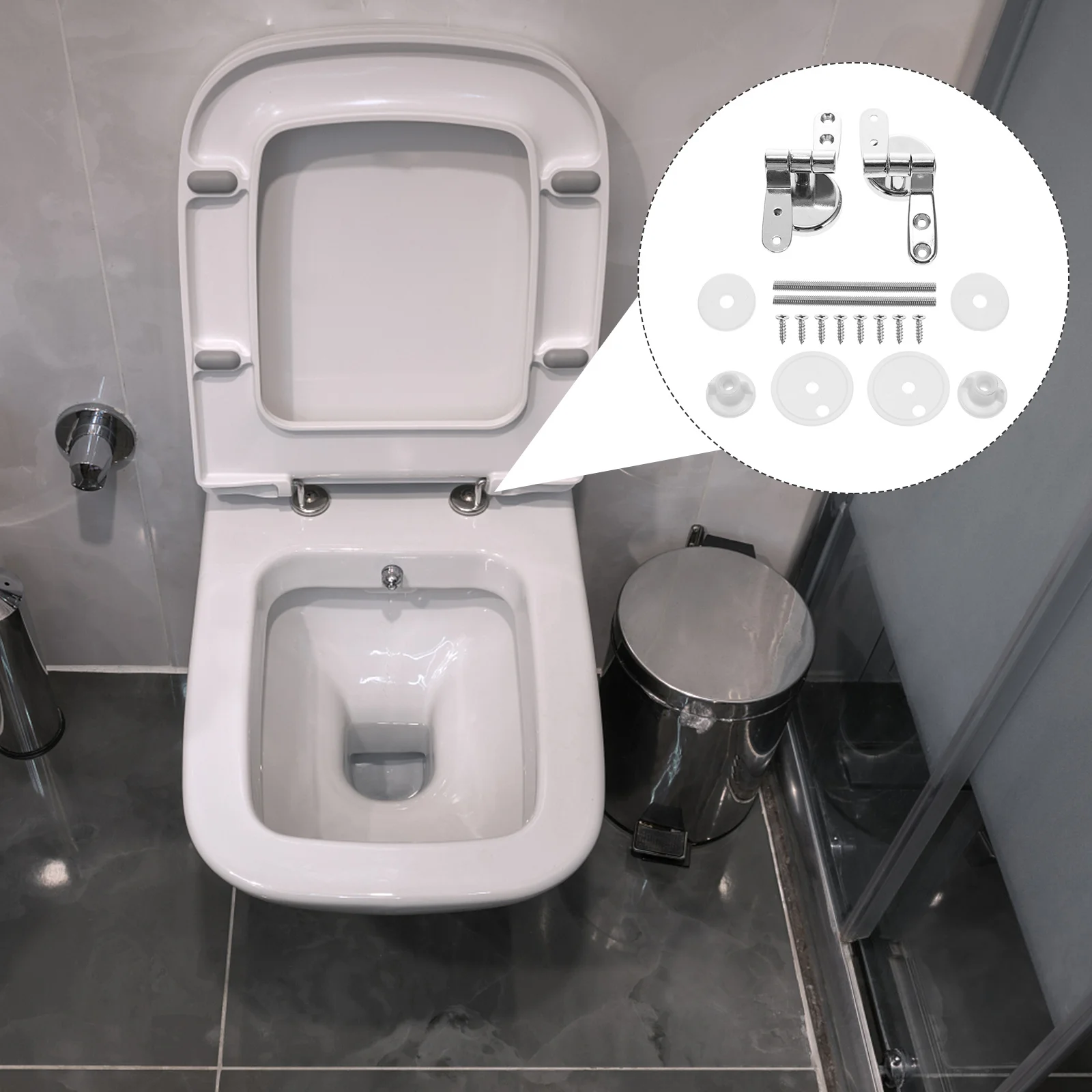 

1Set Toilet Seat Hinges Durable Fixings Replacement Kit Easy Install Toilet Seat Accessories Quick Release Hinge