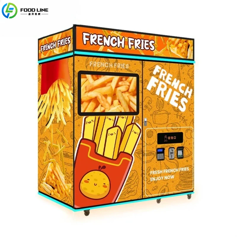 

Customized Unmanned Self-service French Fries Vending Machine Touch Screen Fried Potato Equipment For Retail Business