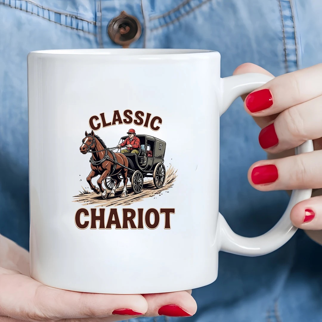 

Nostalgic Carriage Cartoon Mug 11OZ Kids Hot Drink Cup Christmas Family Office Gift