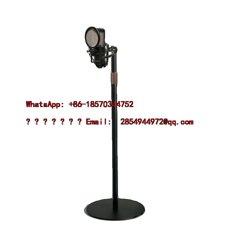 L      Bold Thickened Microphone Microphone Disc Holder Floor Retractable Metal Stable White