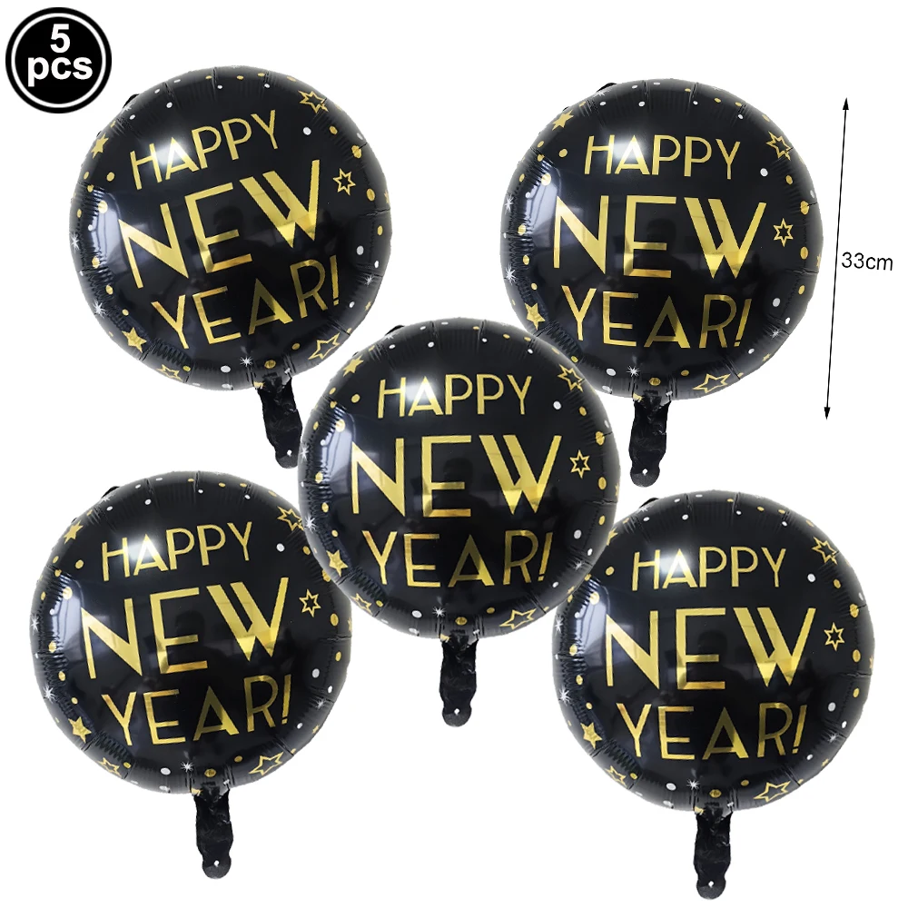 السنة الجديدة احباط بالونات ويسكي زجاجة الشمبانيا بالونات سنة جديدة سعيدة ستار بالونات ليلة رأس السنة لوازم زينة الحفلات #5