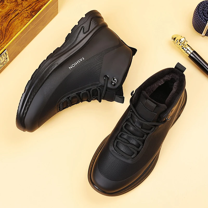 

Зимняя бархатная походная обувь, кожаная уличная обувь, износостойкая мужская обувь для велоспорта, походов, охотничья тактическая спортивная обувь