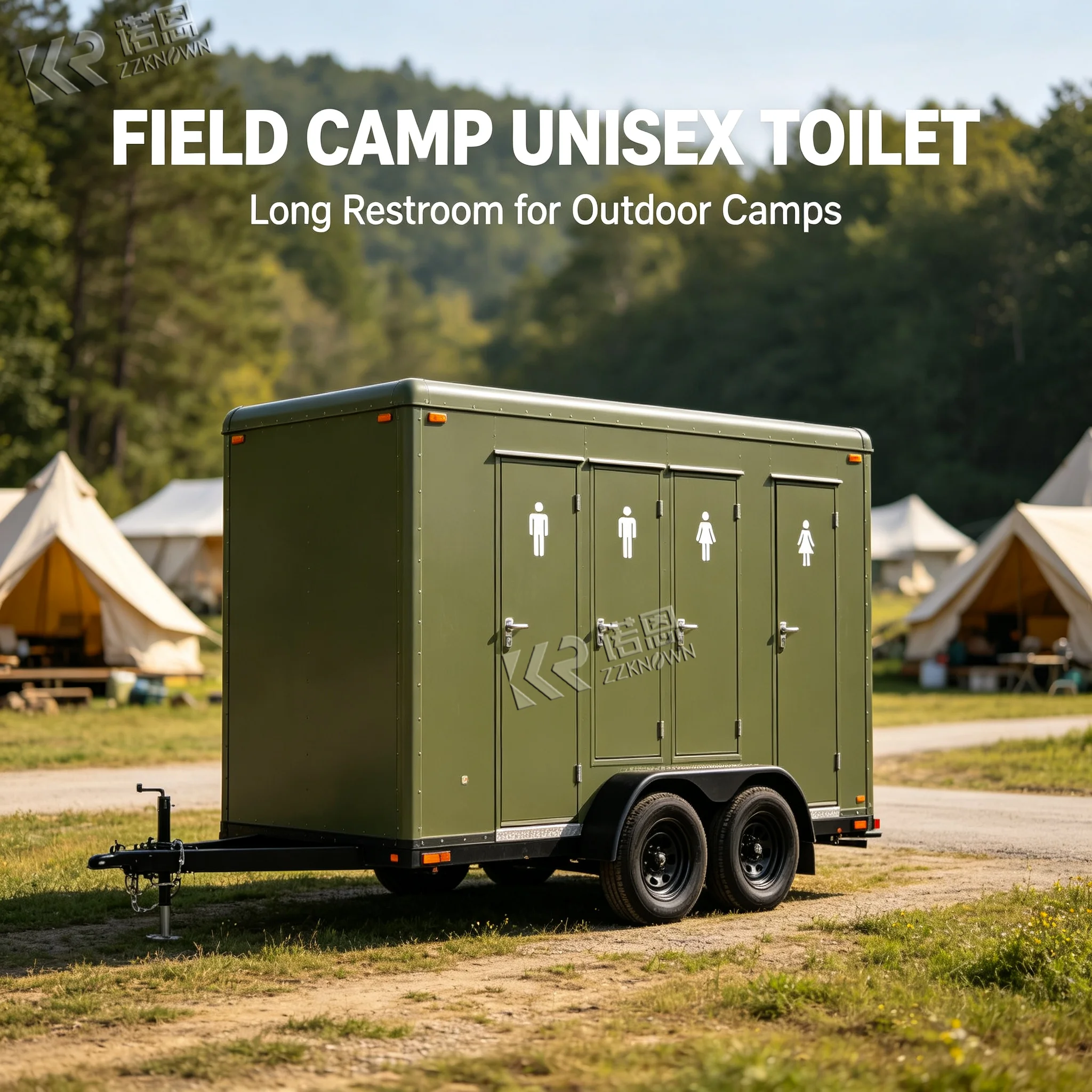 Portable Bathroom Unit with Shower and Toilet Mobile Luxury Restroom Cabin for Outdoor Event Rental and Weddings
