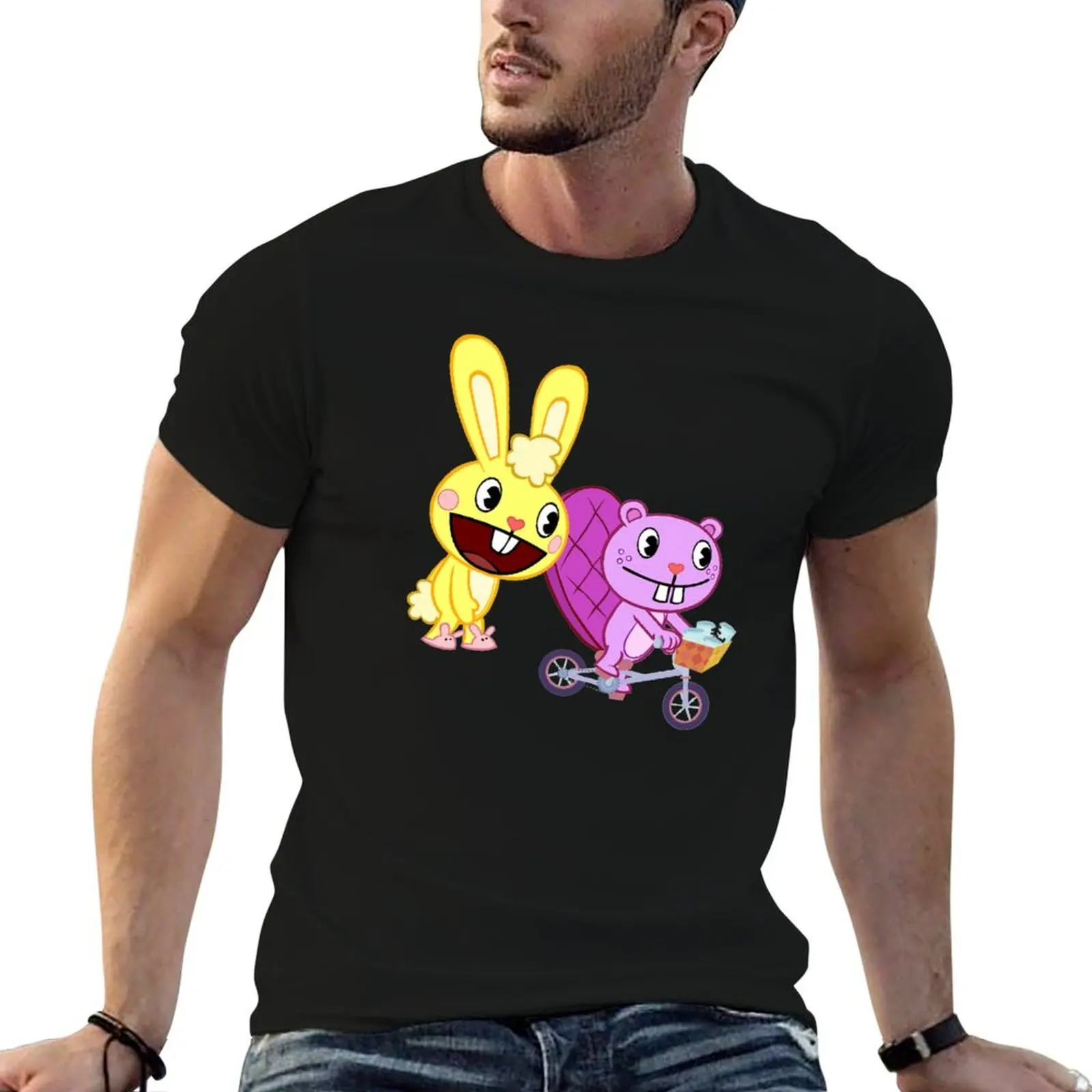 

Happy tree Friends T-Shirt man t shirt luxury funny t shirts dark humor T-Shirt