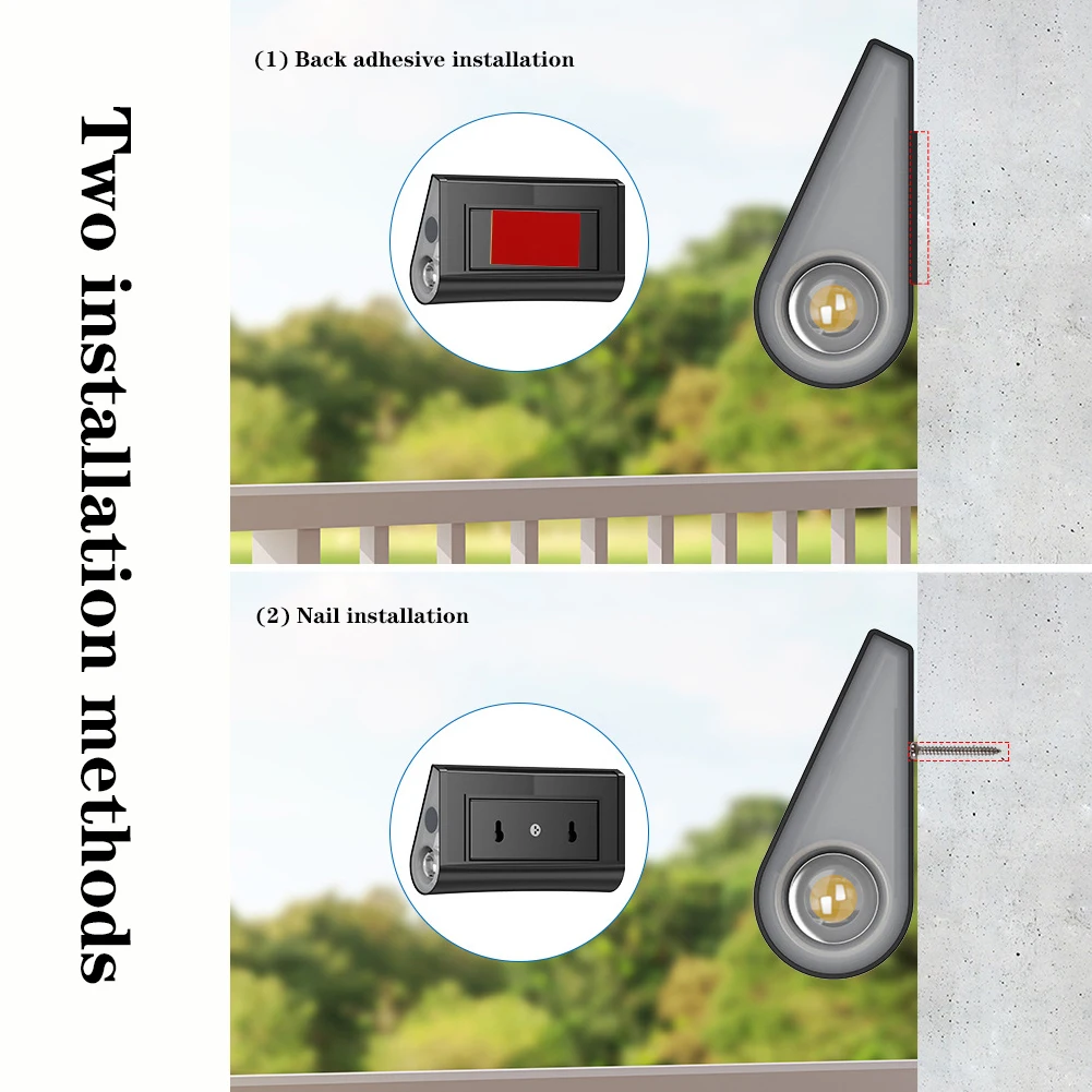 Lampu tangga Surya Outdoor 2 sisi pencahayaan surya lampu langkah tahan air IP54 lampu dek surya untuk pagar dinding teras halaman teras