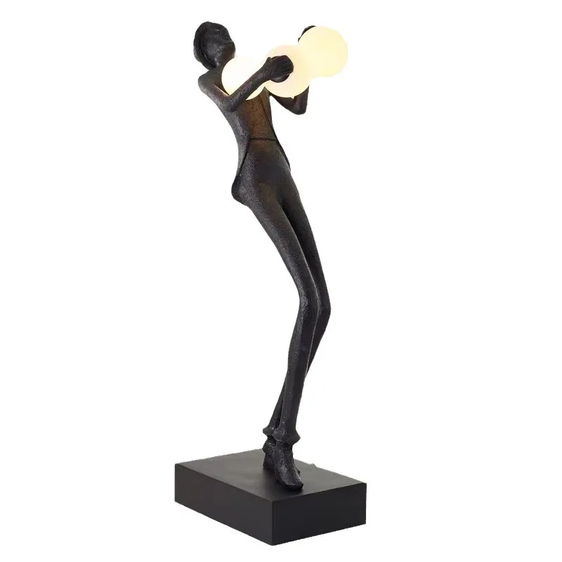 Shopping mall hotel living room humanoid statue art ornament decorative floor lamp