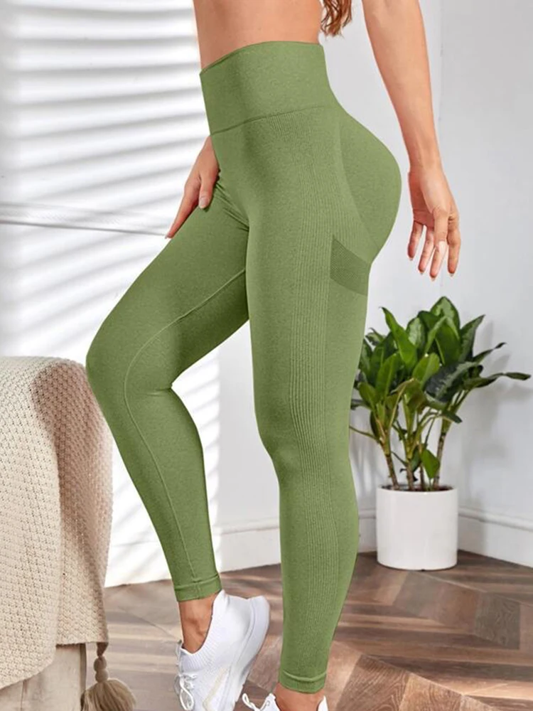 Fitness legginsy gimnastyczne ćwiczenia sportowe kobiece spodnie do jogi podnoszenie bioder damskie legginsy spodnie z wysokim stanem bieganie