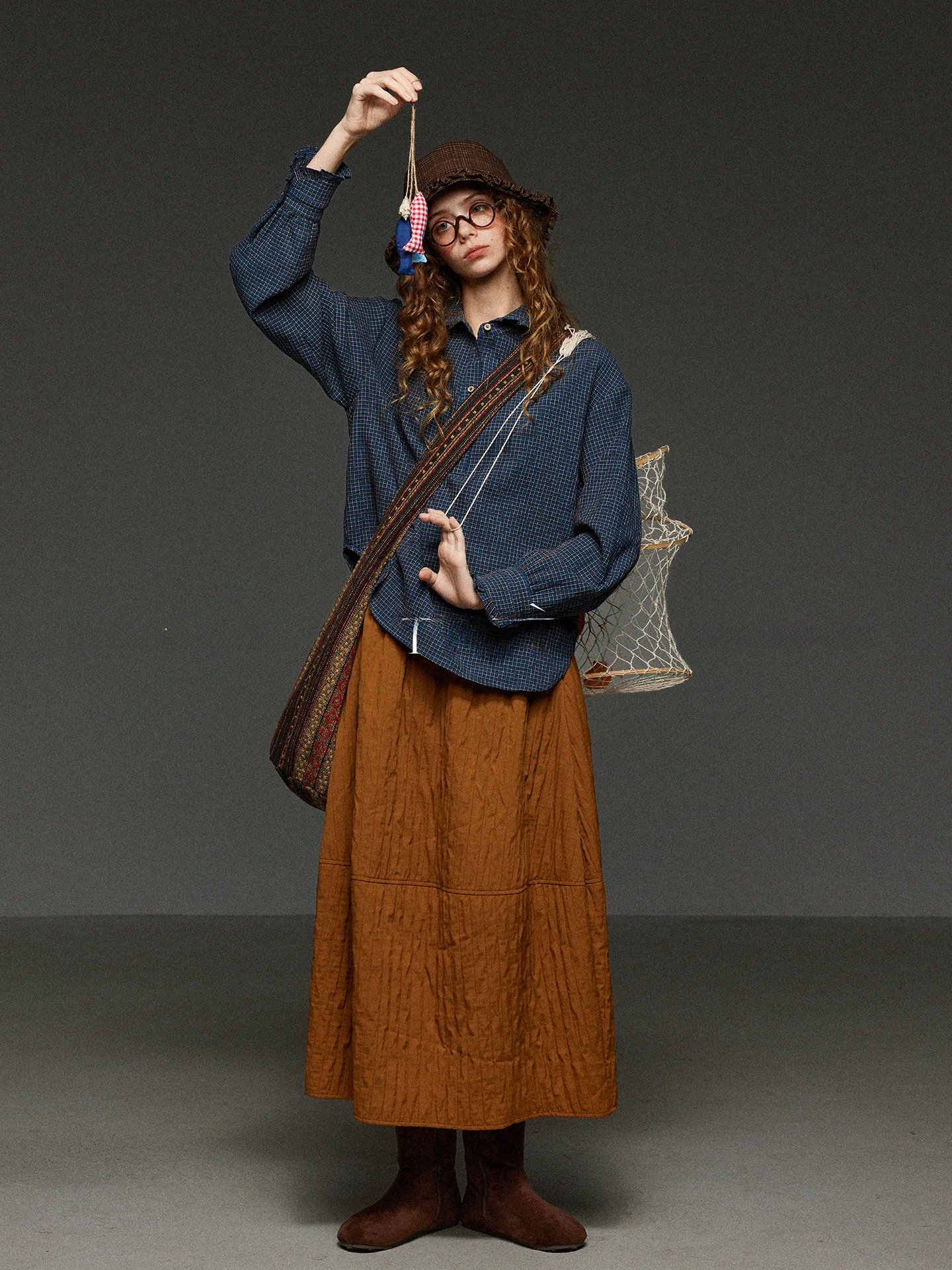 

Retro Color Blo Lace Long Sve irt Women's Spring Layering Loose Casual Versatile Commute Top TNIT Casual Sle