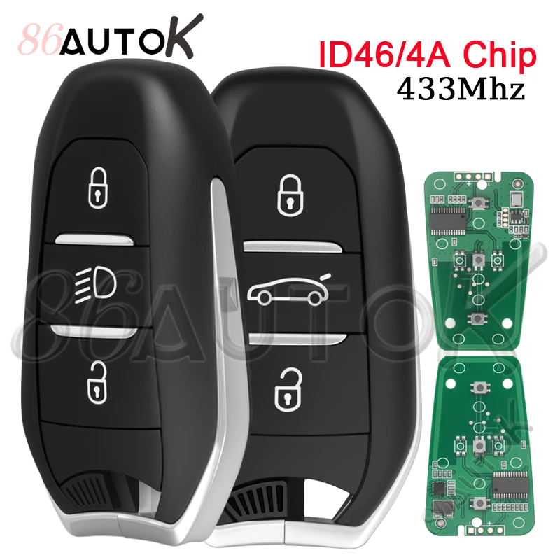 

Car Remote Key for Citroen Picasso C3 C5 C4 C4L DS6 DS5 for Peugeot 3008 5008 508 208 301 308 433Mhz ID46/4A HU83 VA2 Car Key