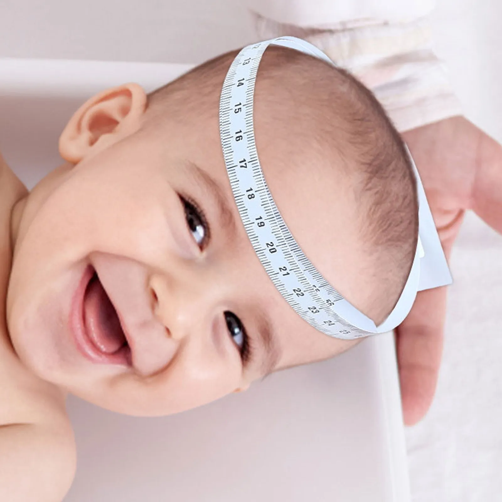 

Набор из 6 пластиковых измерительных лент для обхвата головы, белые, 56 см, портативные, гибкие, для измерения