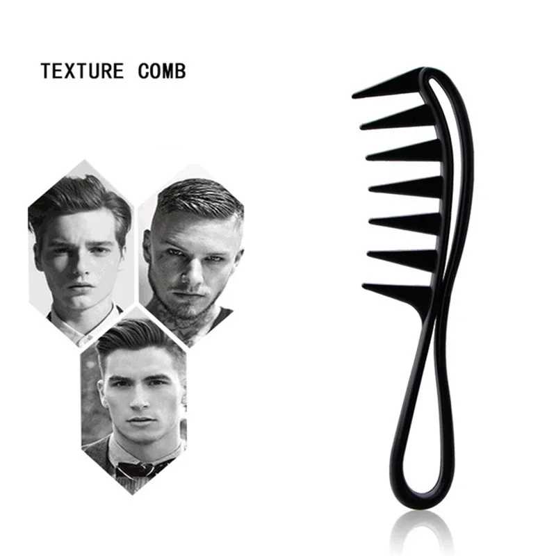 Hot Wide Teeth Hairbrush Fork Comb Men Hair Beard Hairdressing Brush Afro Hairstyle Barber Shop Styling Tool Salon Accessories