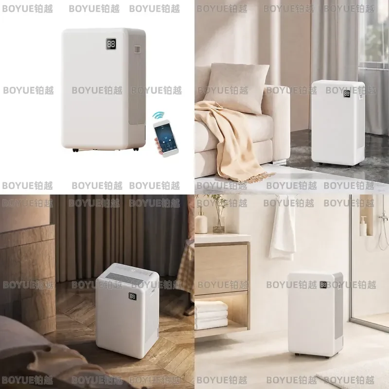 Compact Home Dehumidifier for Basement Dorm Room Small Space Moisture Absorber Portable Air Dryer Quiet Operation Energy