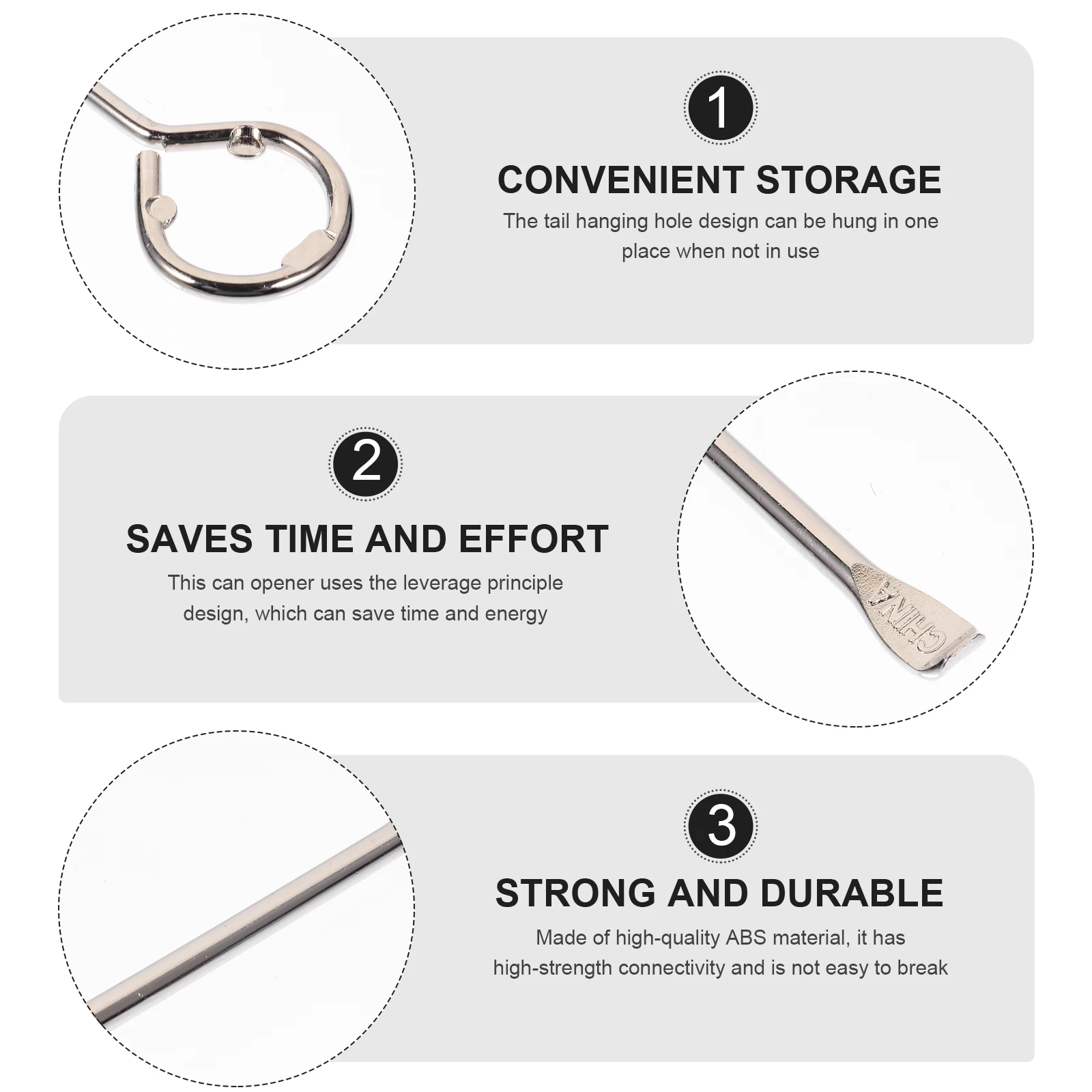 

3Pcs Can Opener Iron Lid Opener Paint Bucket Manual Tool Wearproof Time Saving Open Tool Paint Bucket Lid Lifter