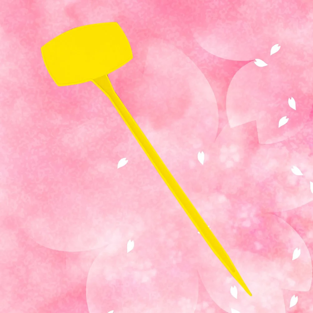 

10Pcs Waterproof Plant Labels Garden Tags Nursery Markers Reusable Large Yellow Plant Markers for Garden Seedlings Tracking