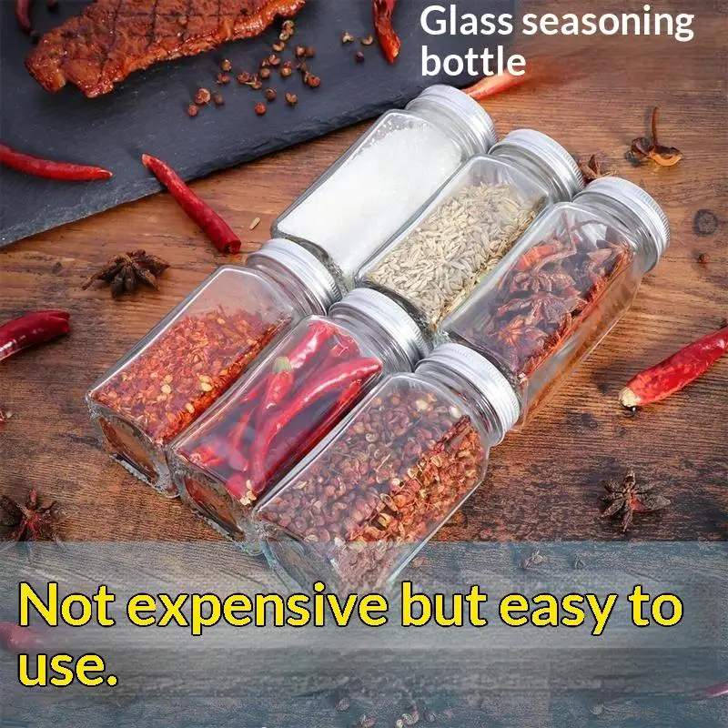 5/10/15Pcs 100ml Empty Jars Plastic Spice Bottles Set for Storing Barbecue Seasoning Salt Pepper with Spice Rack Holds