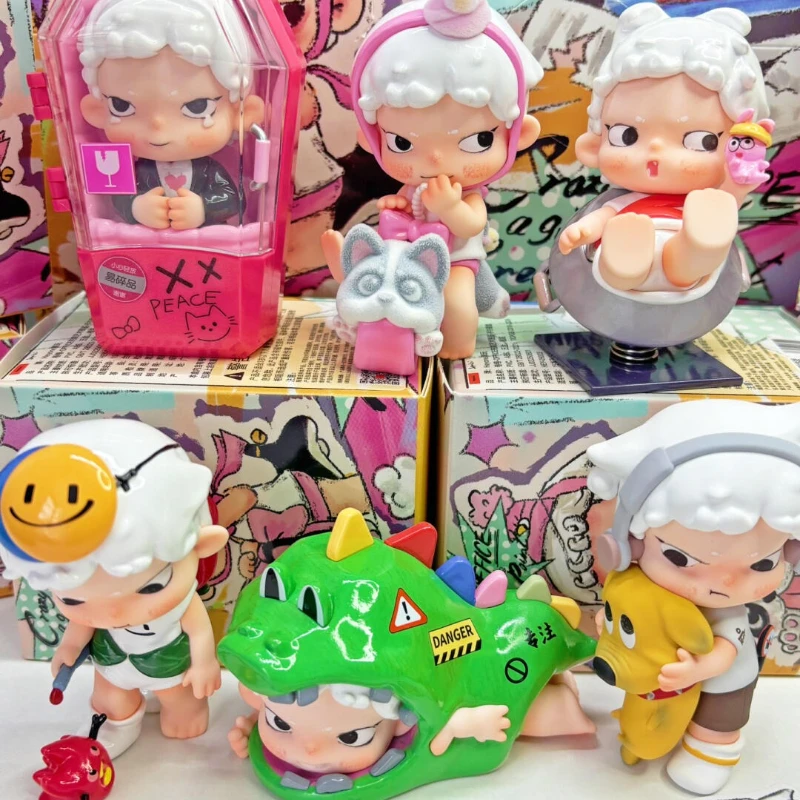 

Heyone Crazy Office Series Blind Box Juanjuan Anime Figure Mystery Box Surprise Bag PVC Desktop Decor Collect Toys Girl Gift New