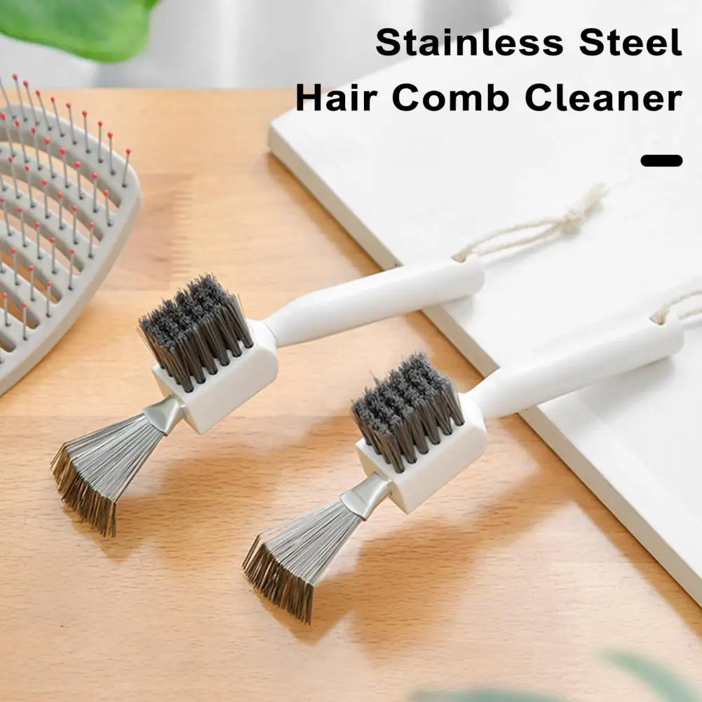 

15cm Hair Comb Cleaner Stainless Steel Comfortable Grip Rust-resistant Eco-friendly Smooth Comb Cleaning Tool Styling Supplies