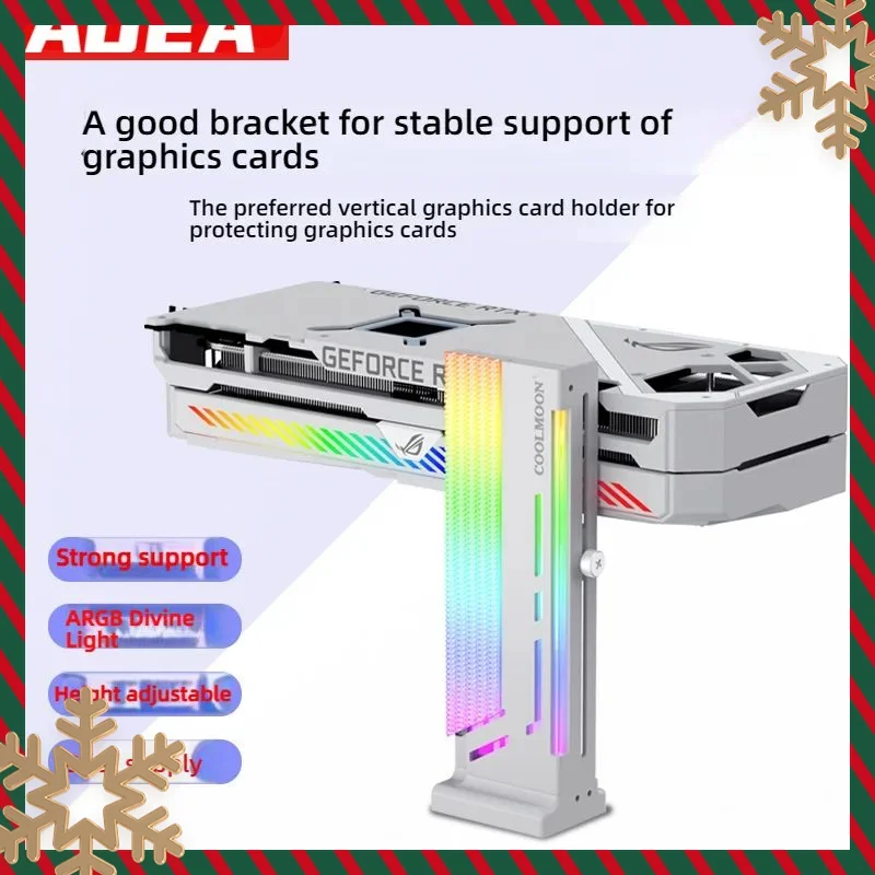 

ARGB Graphics Card GPU Support 5V 3Pin Addressable Aluminum GPU Video Card Sag Bracket Adjustable Screw Brace PC Case Accessory