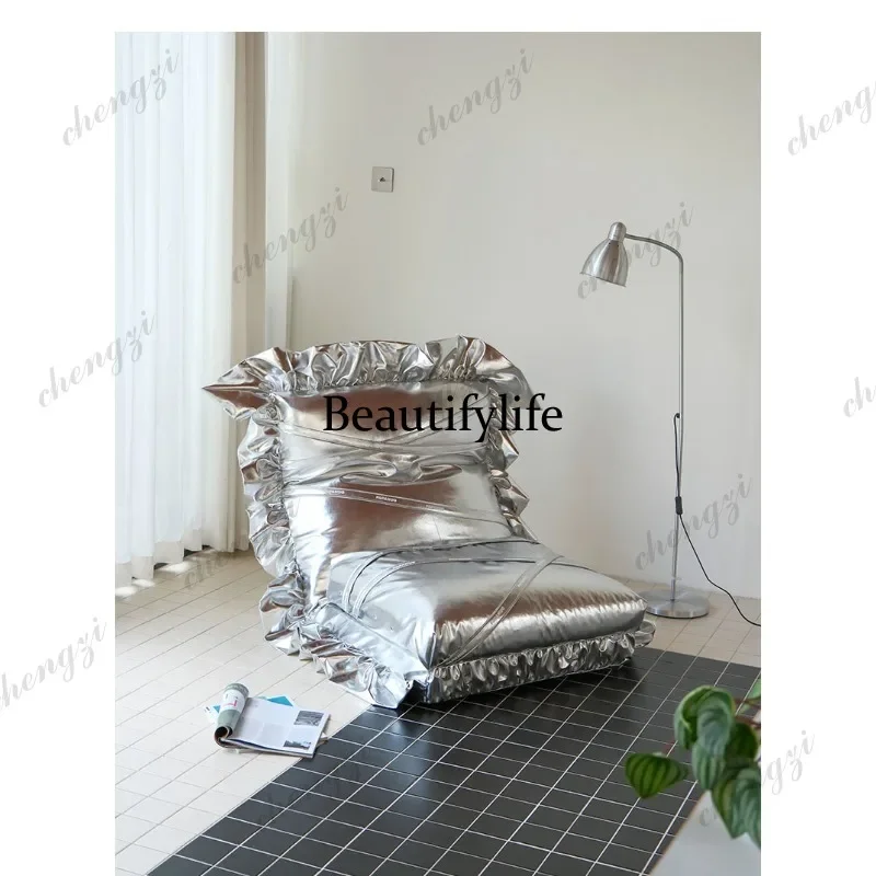 Folding sofa single sofa chair adjustable tatami lazy sofa can lie down and sleep