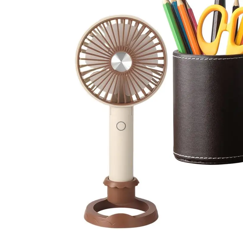 Rechargeable Handheld Fan Foldable Small Personal Portable Fan 3 Speed Wind Phone Holder Powerful Personal Small Desk Fan With