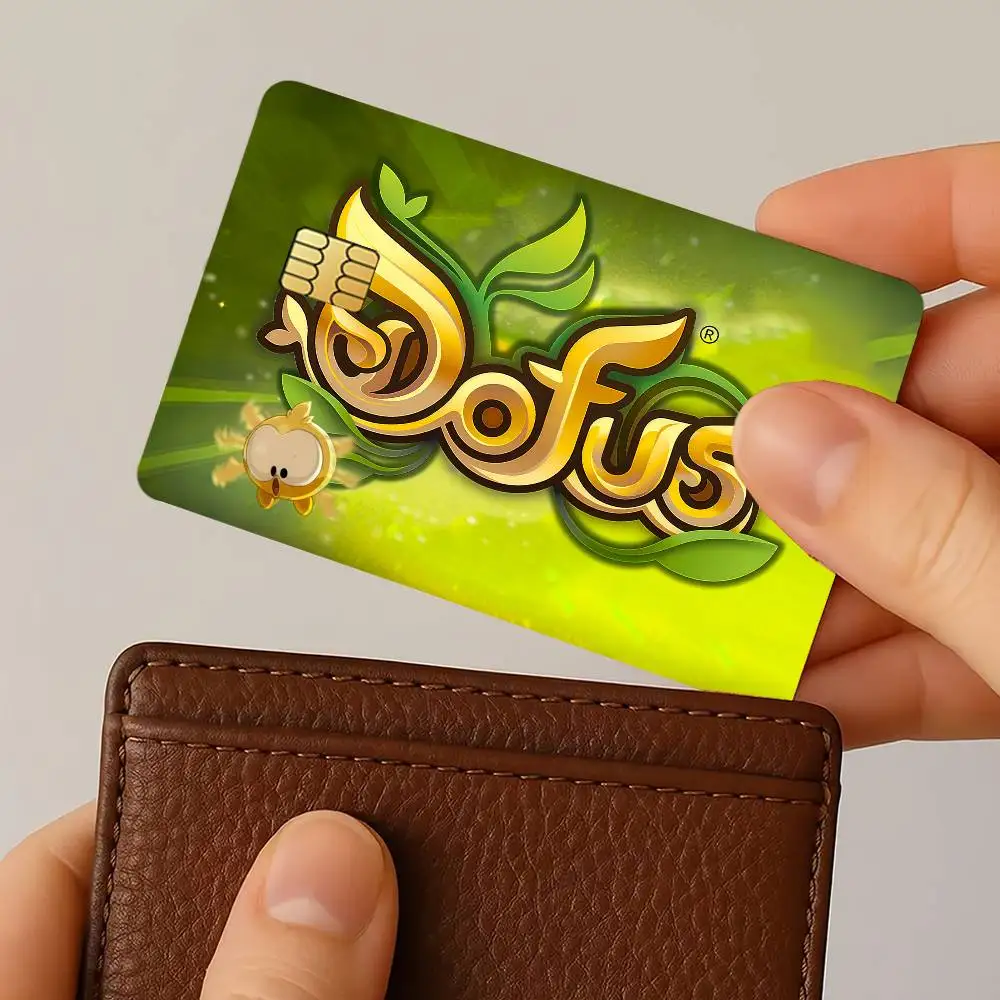 Game D-DOFUS Credit Card 4PCS Anti-scratch Waterproof Stickers for Bank Debit Decorative Protection Bus Subway