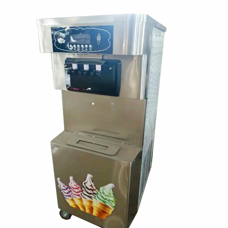 Large capacity 40L full-automatic commercial vertical sundae Chicken rolls ice cream machine soft service production equipment