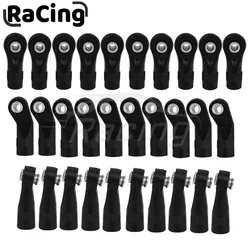 10Pcs M3 M4 Rod Bent Straight Ends Plastic Link Balls Head Linkage Joint for 1/10 RC Crawler Car SCX10 D90 Wraith TRX4 TRX6 Part