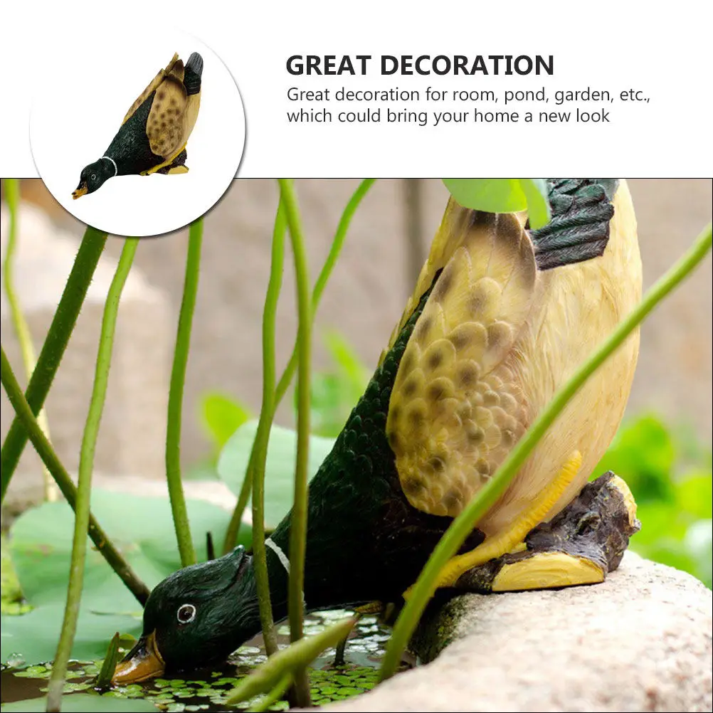 1Pcs Decoration Resin Pastoral Ornament Garden Adornment Festival Landscape Crafts Simulated Vivid Figure