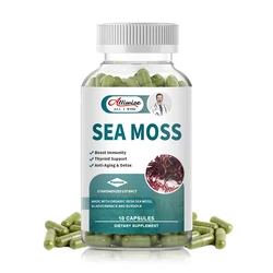 Alliwise Organic Sea Moss Capsules  Immune System Supplements Joint Health Flexibility Skin Nails and Thyroid Health