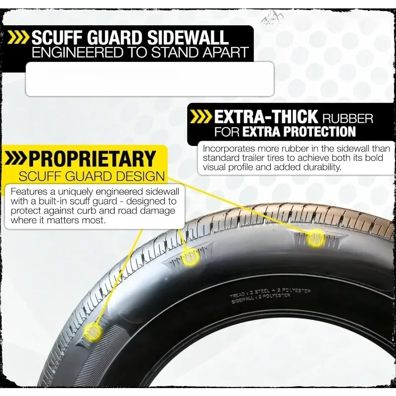 إطار مقطورة شعاعي شعبي وحافة ST235/80R16 نطاق تحميل E 16X6 8-6.5 عجلة وحدات سوداء - جانب طريق مجاني