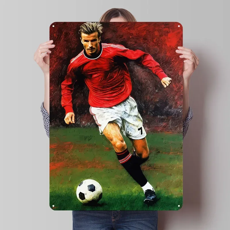 Дэвид Бекхэм футбольная картина знак спортивный постер предметы домашнего декора на заказ металлические жестяные знаки для украшения стен ретро комната фреска Дэвид Бекхэм футбольная картина знак спортивный постер предметы домашнего декора на заказ металлические жестяные знаки для украшения стен ретро комната фреска