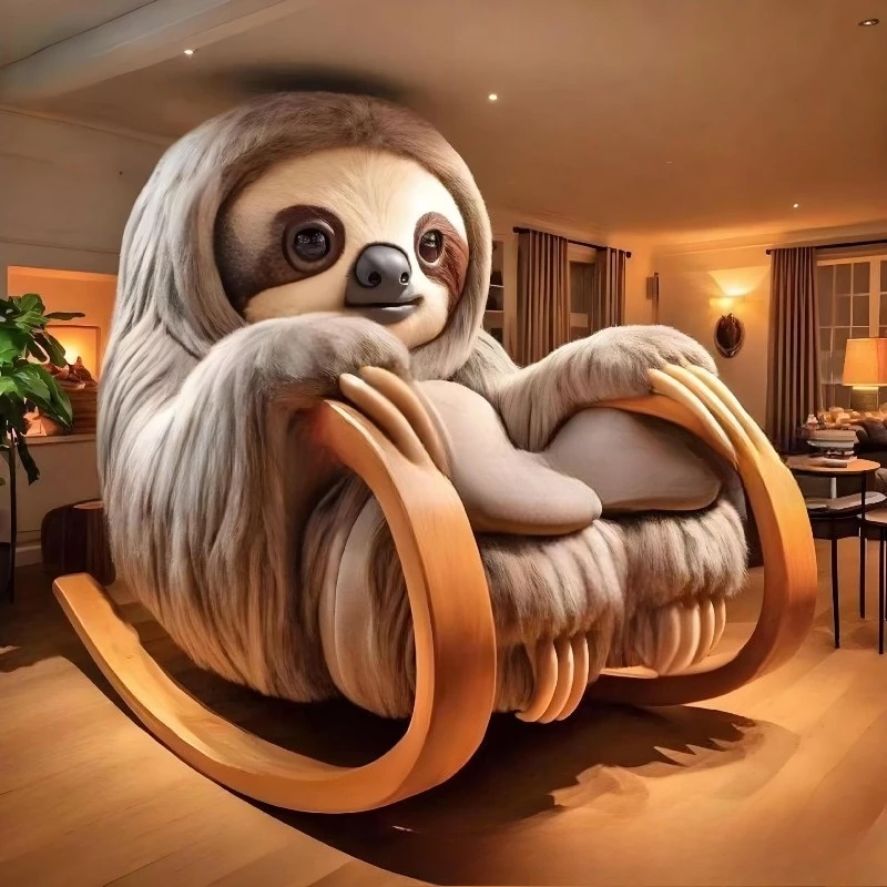 Internet celebrity sloth sofa chair living room furniture two-dimensional sofa bedroom bed creative size apartment