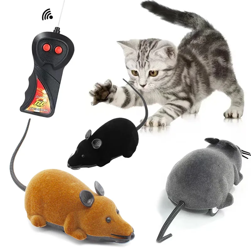 Remote Control Rat Wireless Electronic Cute RC Mouse Mice Pet Toy for Kid Cat Dog Funny Mice Joke Scary Trick Bugs Novelty Gift