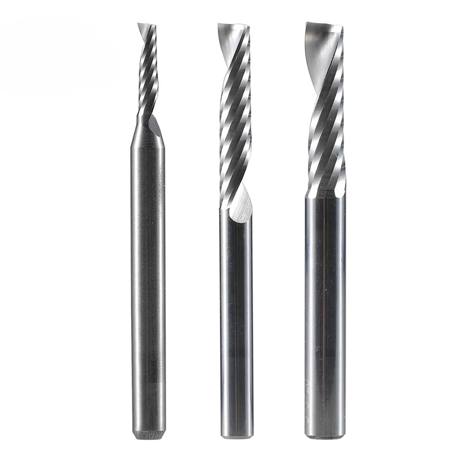 

1pc Single Flute Spiral End Mill 1/8 1/4Inch Shank CNC Carbide Aluminum Inch Size Cutter for Woodworking Acrylic ACM
