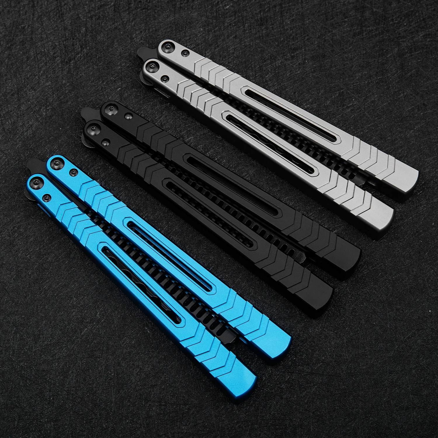 Butterfly Training Comb Bearing EDC Aluminum Handle Anti Static Outdoor Portable Multifunction Tools New