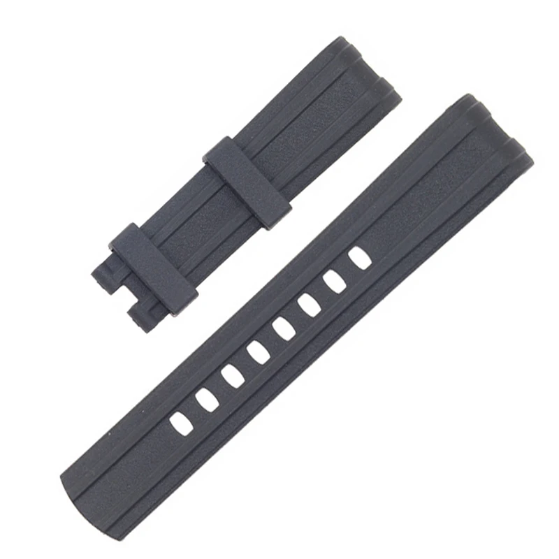 20mm High Quality Fluorous Rubber Silicone Watch Band Belt Fit For Omega Seamaster 300 AT150 Ocean Black Blue Soft Strap