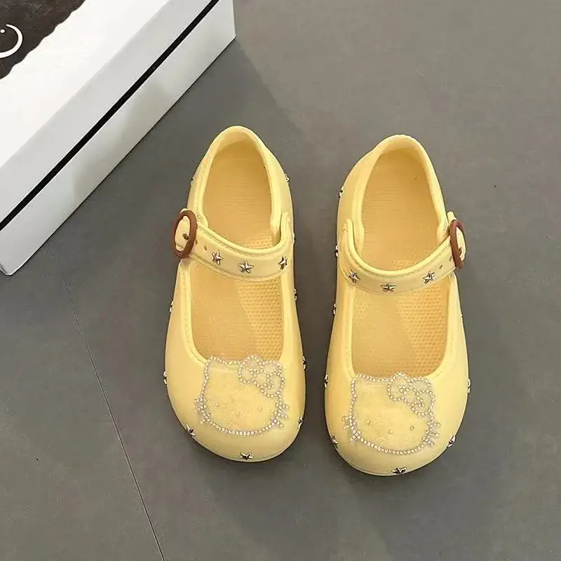 

drop shipping 2025 new summer hello kitty real photos grils student sprots Casual shoes black blue pink yellow Flats for women