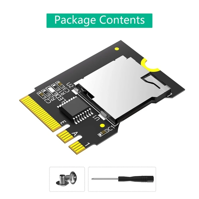 Enhances Device Memory Card to M.2 Key Adapter with LED Indicators