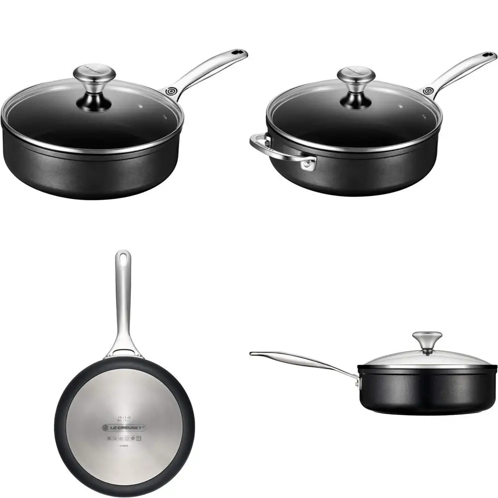 

Кастрюля Le Creuset Toughened с антипригарным покрытием PRO со стеклянной крышкой, 3,5 кварты.