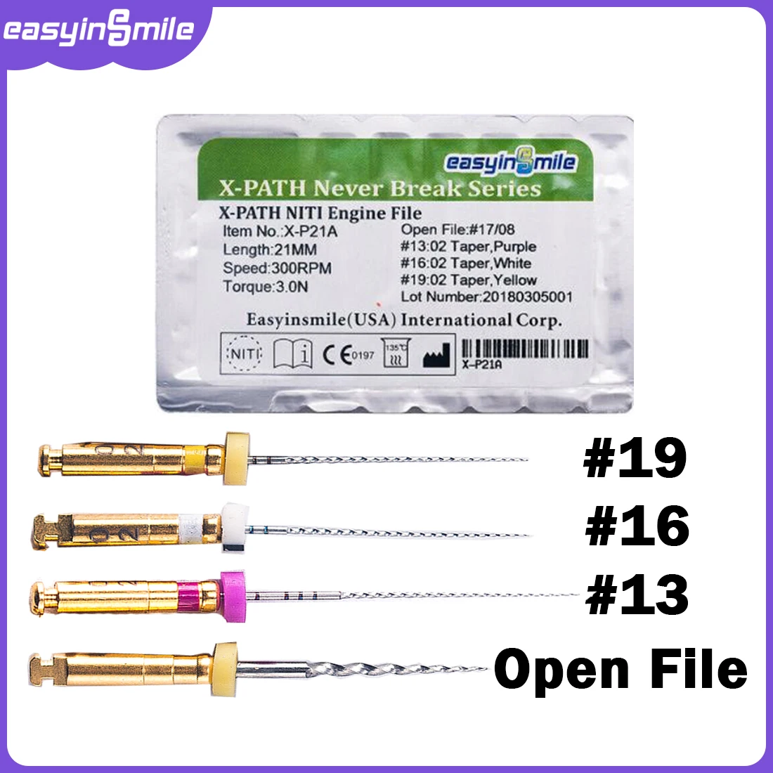 

Стоматологические файлы Niti Path, роторные файлы, эндодонтическая чистка, файлы для корневых каналов, стоматологический эндо-инструмент 21/25 мм