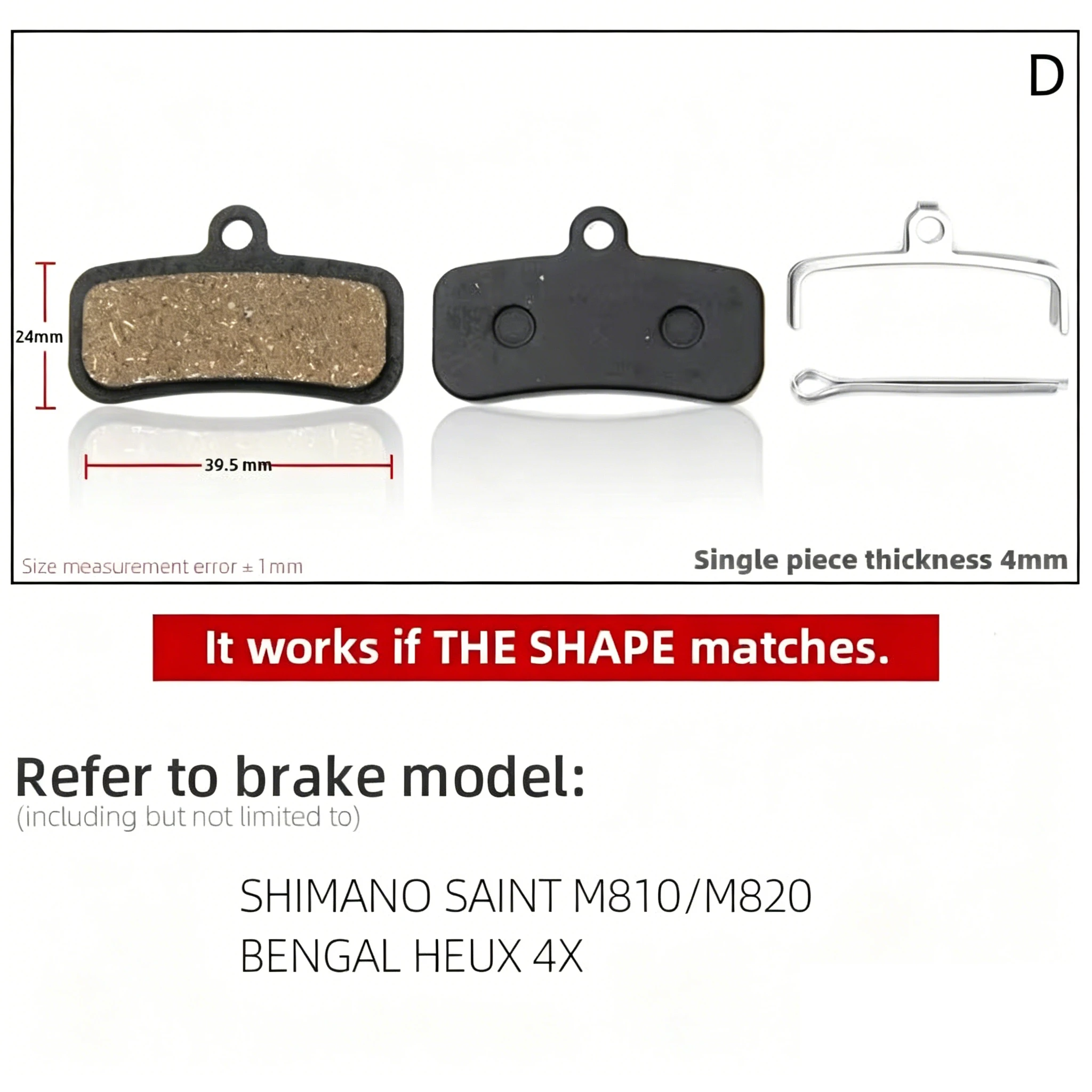 1 Paar hydraulische Scheibenbremsbeläge aus Kunstharz für Mountainbikes, geeignet für Shimano SRAM AVI Hayes Magura Parts – Detail 3