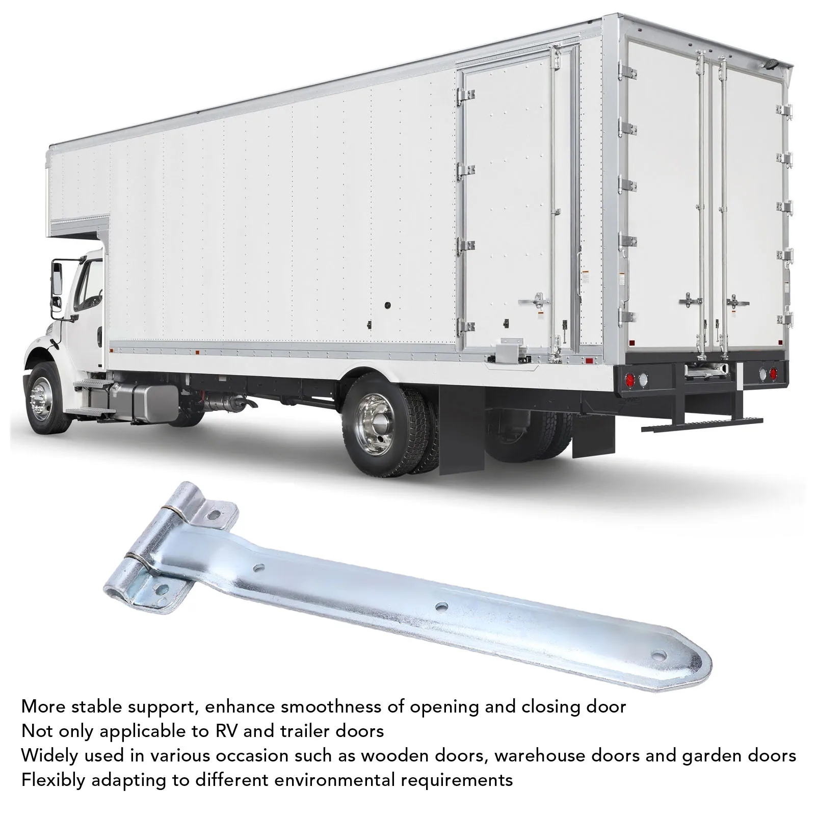 

Trailer Door Strap Hinge Trailer Door Hinge Strap for Side Enclosed 16in Offset Bent Metal Parts for Cargo Utility RV